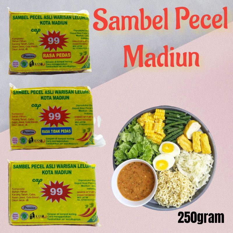 

Sambel Pecel 99 Madiun Bumbu Kacang Sambal Kacang Instan