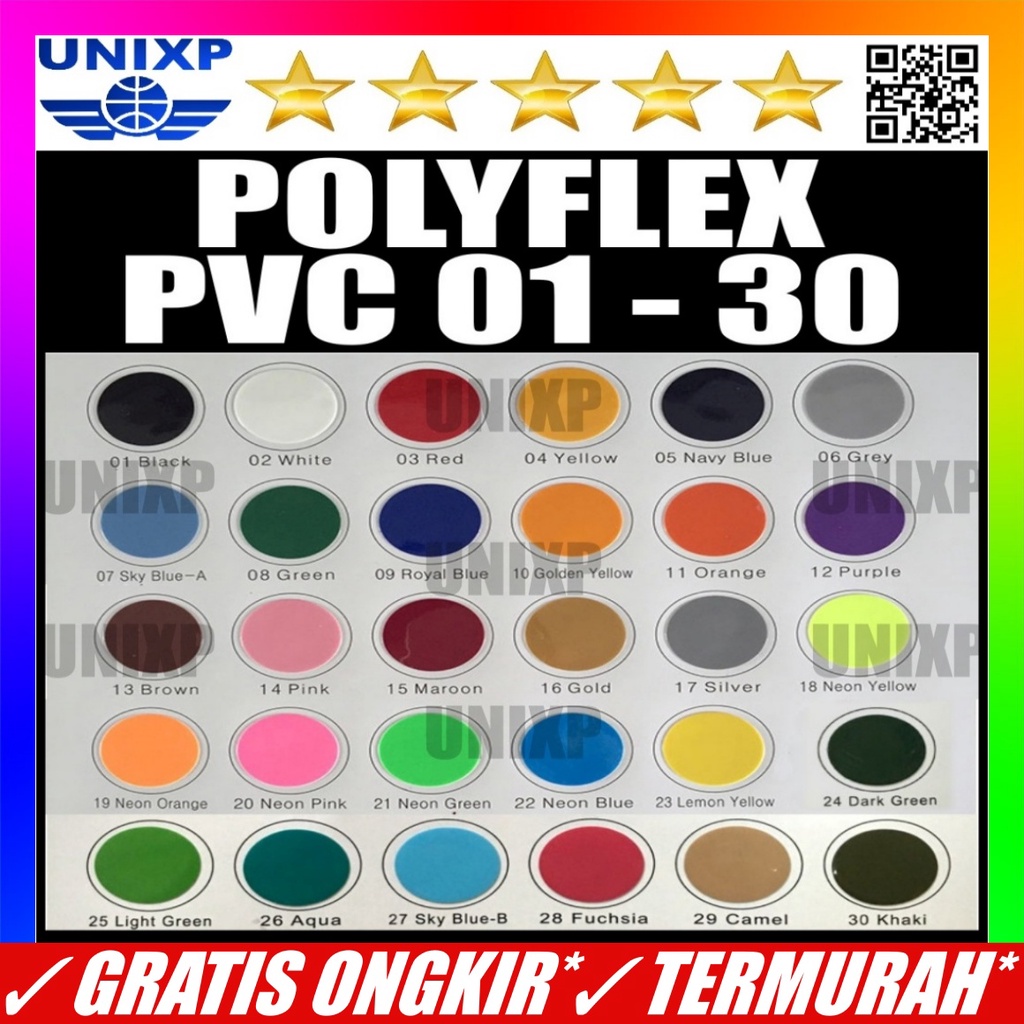 Polyflex Korea PVC - Bahan Sablon Setrika Custom untuk Kaos | Flex Sablon Polyflex Korea Kualitas 01