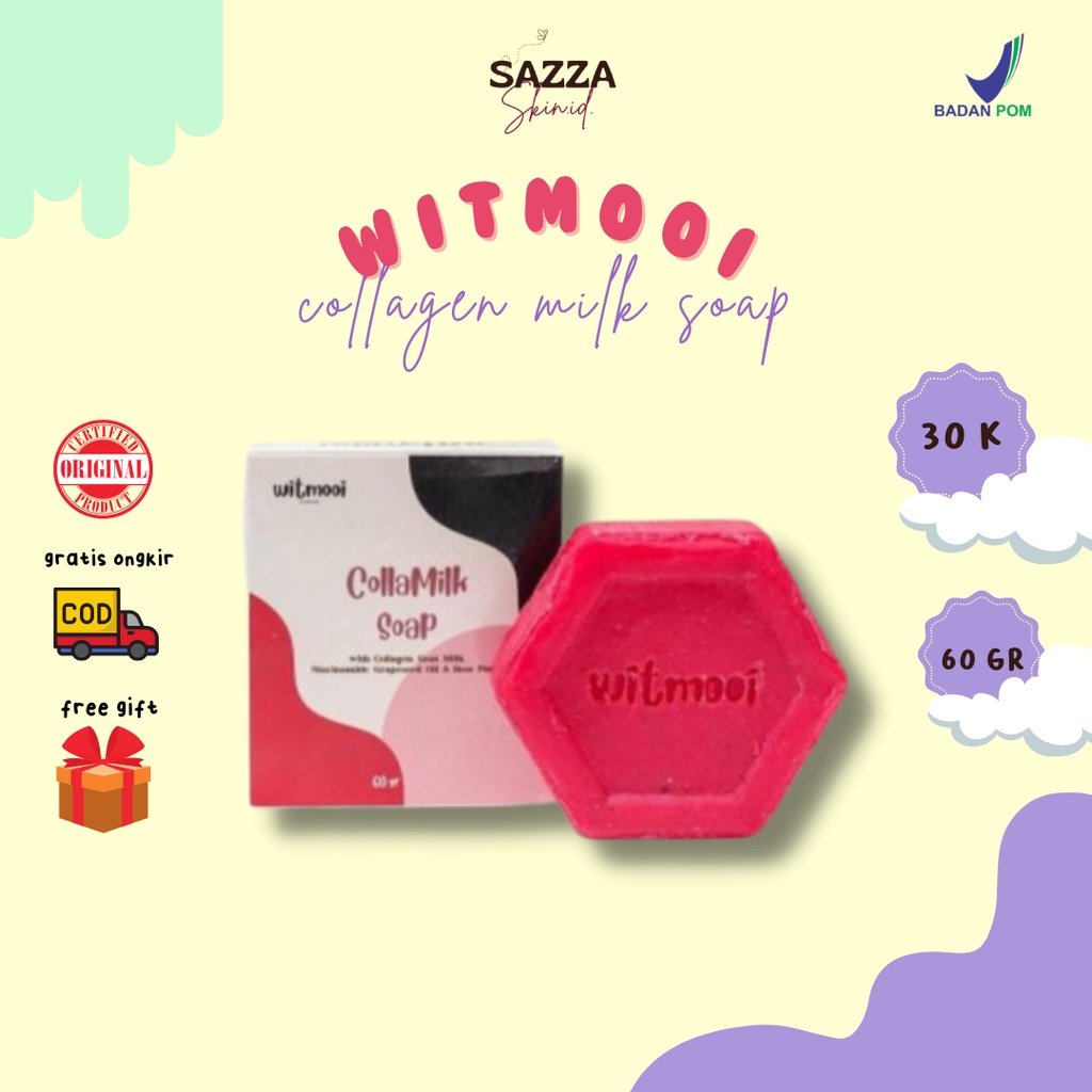 [READY] Witmooi Colla Milk Soap Sabun Collagen Witmooi Sabun Pemutih