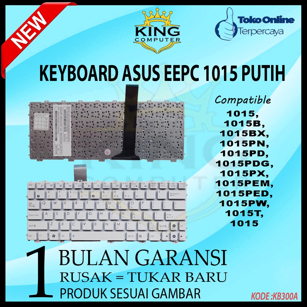 Keyboard Asus Eee PC 1015 1015B 1015BX 1015CX 1015P 1015T - Putih