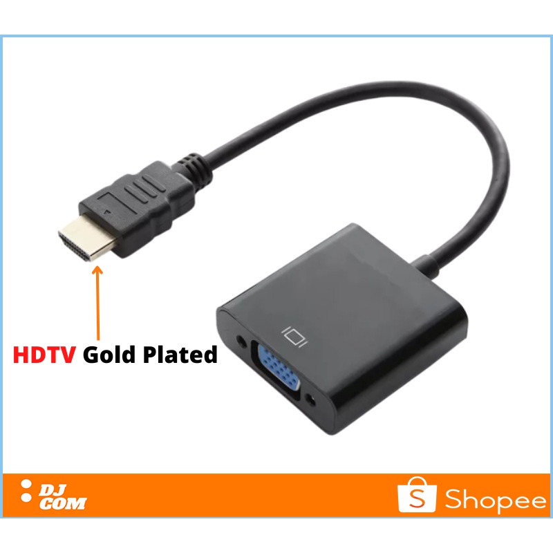Kabel HDTV To VGA Set Top Box PC Komputer Laptop Proyektor