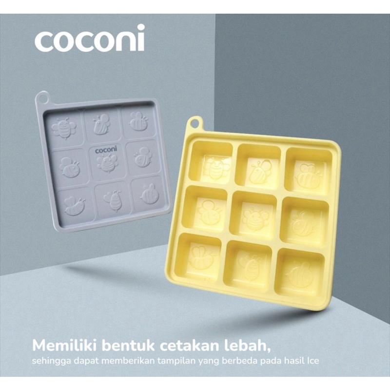 Coconi Silicone Food Ice Tray Cube / Cetak Makanan / Es Batu MPASI