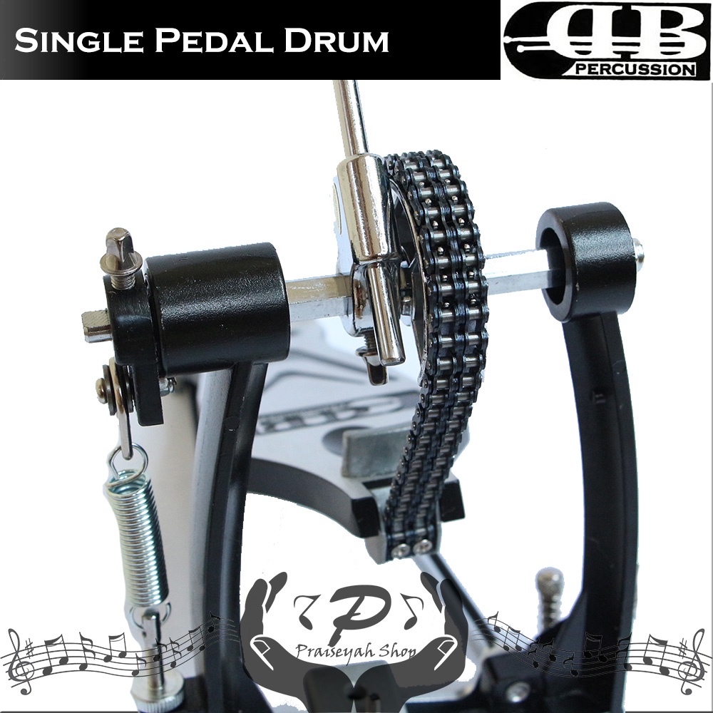 Single Pedal Bass Drum Double Chain DB Percussion Kuat Awet DPD 669