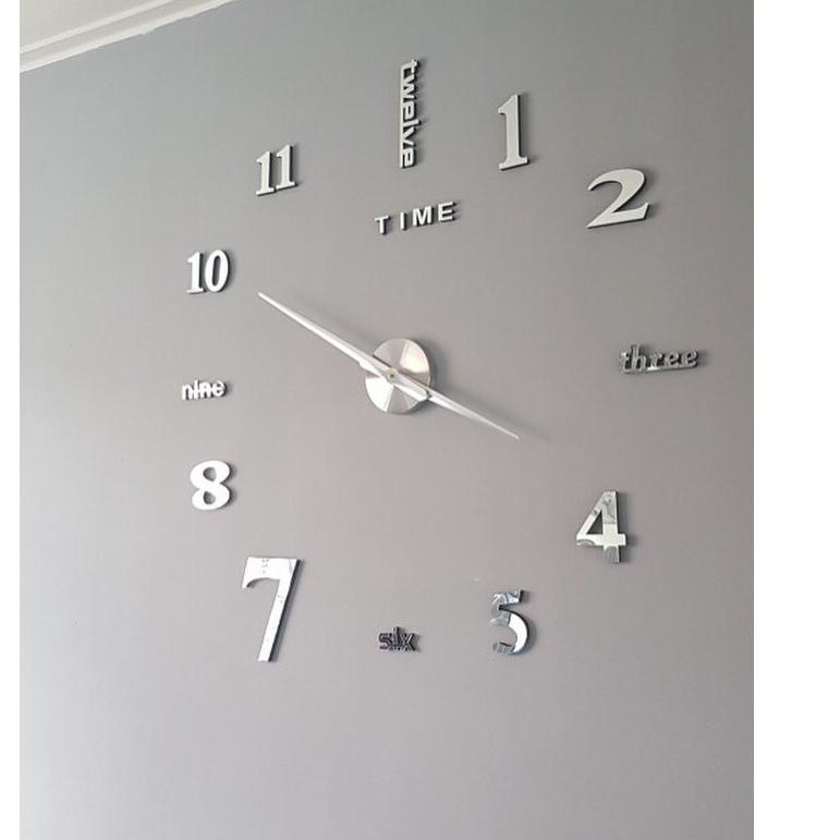 Jam Dinding Besar 130cm Ukuran Super Jumbo | Jam Dinding Tempel Tembok DIY Unik | Jam Dinding Jumbo 