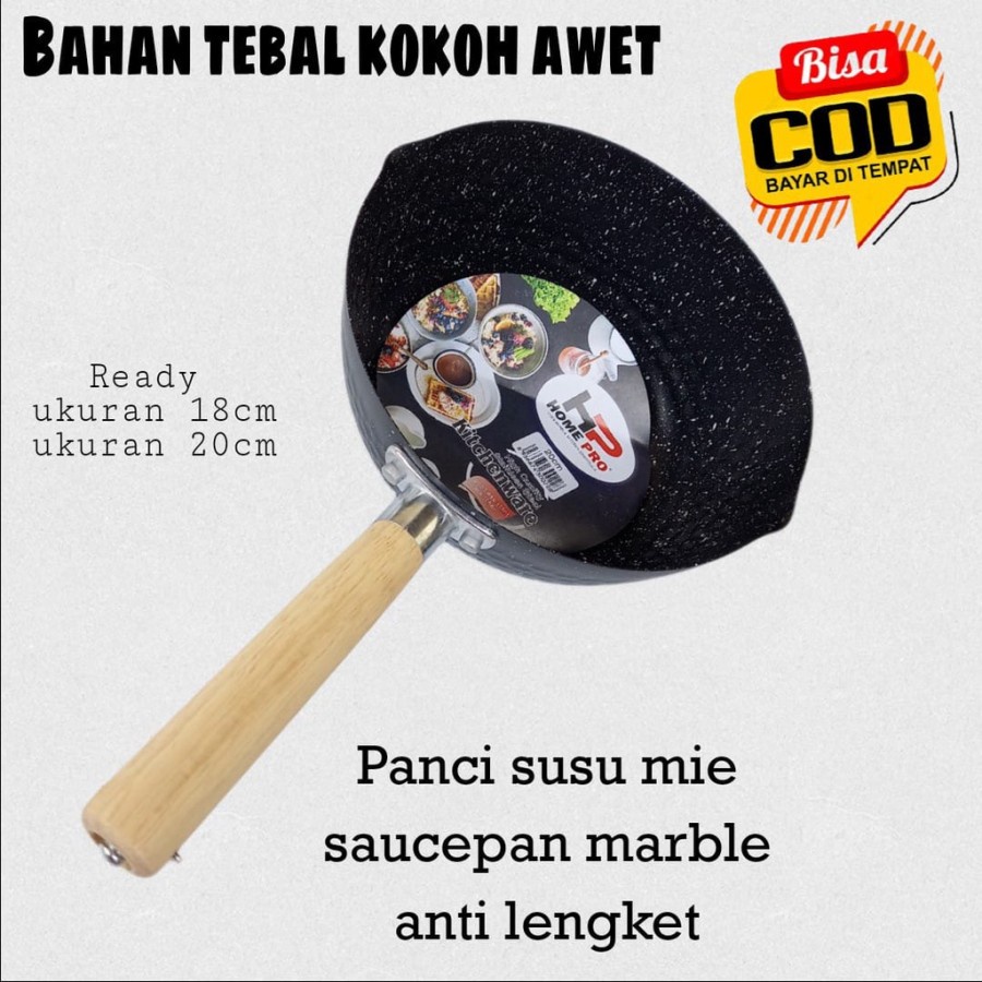 Panci Susu / Panci Mie Stainless Home Pro Marble Anti Lengket Premium