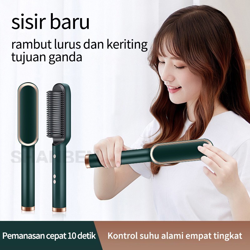 CES2 - Terlaris Sisir Catok Pelurus Rambut Elektrik 2 in 1 Tidak Menyakiti Rmabut Hair Straightener Curly Hair