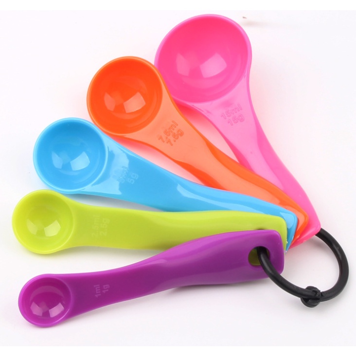 ❤ IJN ❤ Sendok Takar Kecil Warna Set isi 5 in 1 Measuring Spoon Alat Baking