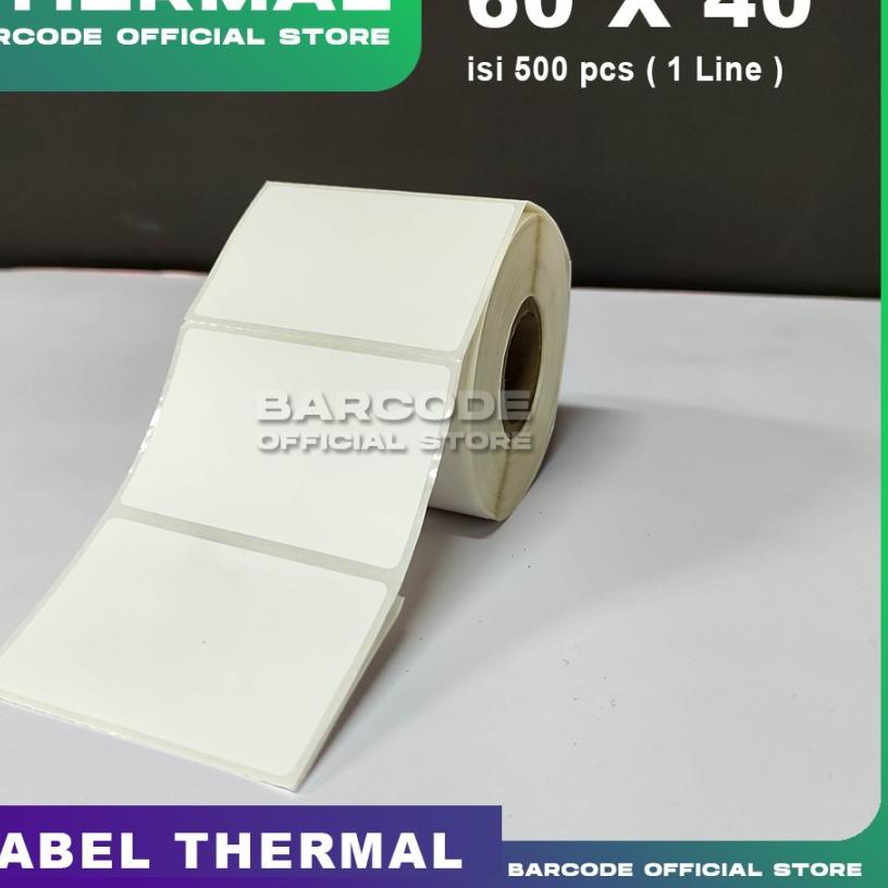 

✧Terkini Label Thermal Uk 60 X 40 / 60X40 MM / 60X40MM Sticker Barcode 68 ✧