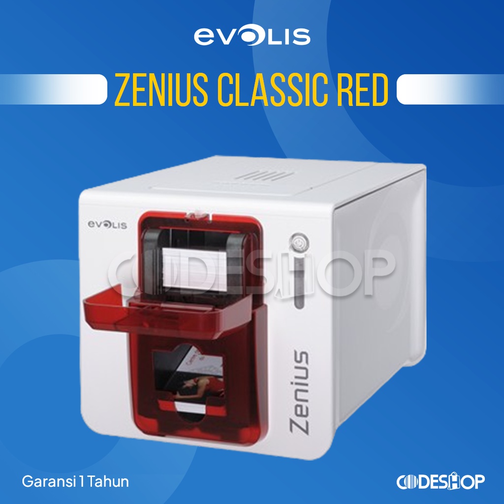 Printer ID Card Zenius S30 Classic Red Cetak Kartu Single Side