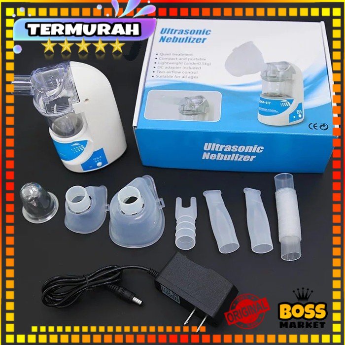 Alat Nebulizer Anak / Bayi / Dewasa / Lansia Portable Alat Uap Pernafasan Bayi Inhaler Mesin Uap Asm