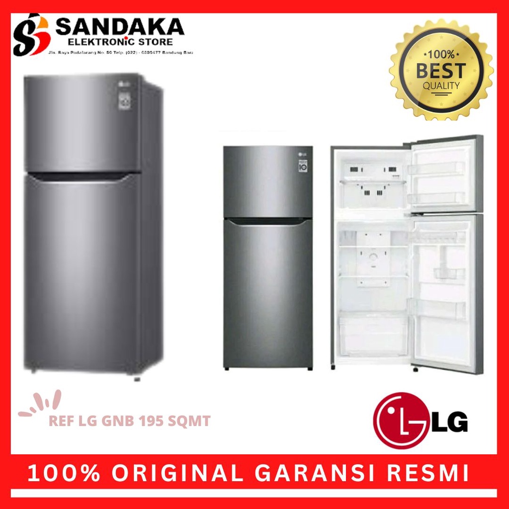 Kulkas LG 2 pintu GNB 195 SQMT - Kulkas 2 Pintu - LG GNB 195 SQMT