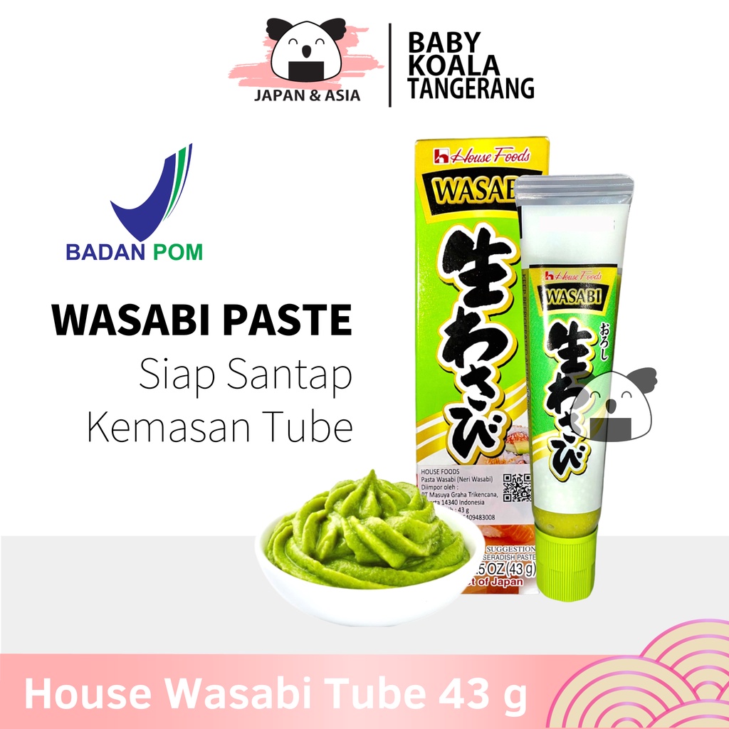 

HOUSE Wasabi Paste Tube Pasta Wasabi 43 g │ Horseradish Import for Sashimi.