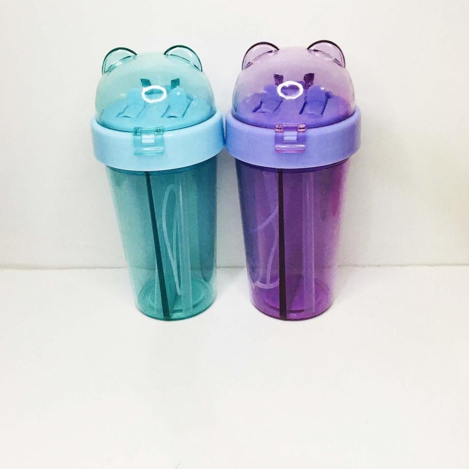 Grosir Terupdate BOTOL 2 SISI SEKAT AIR MINUM SEDOTAN 420ML BPA FREE WATER BOTTLE 5230