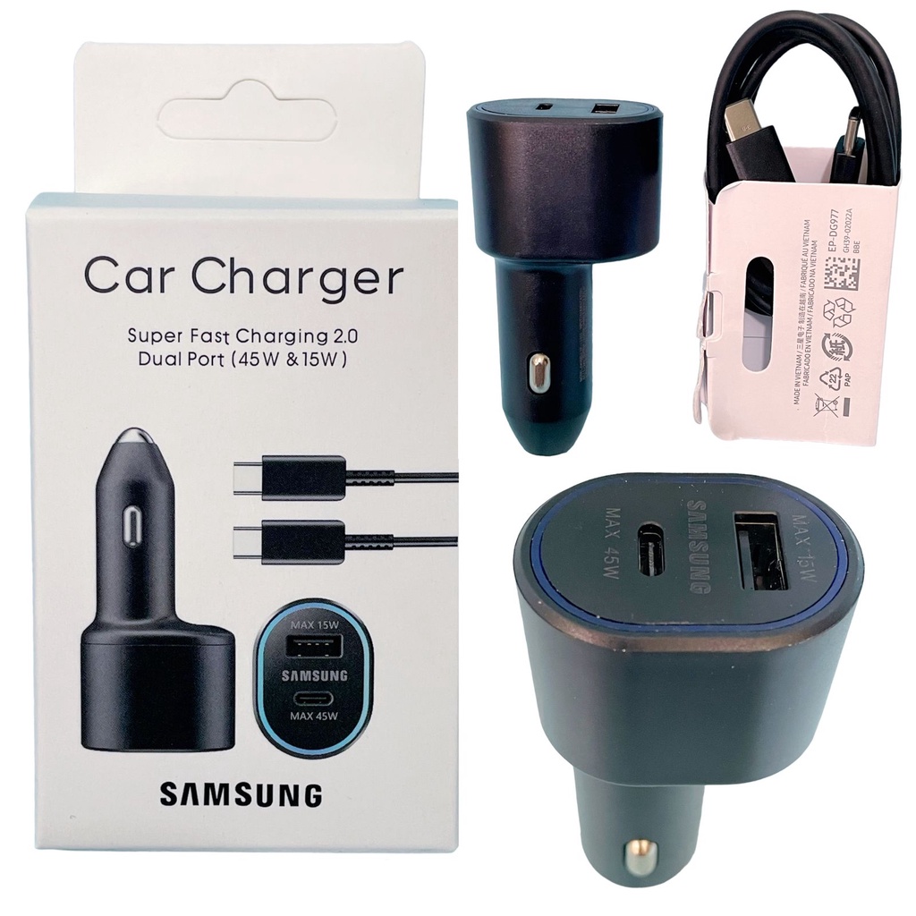 Saver / Car Charger SAMSUNG Dual Port &gt; USB &amp; PD (45W &amp; 15W) ⚡️Super Fast Charging