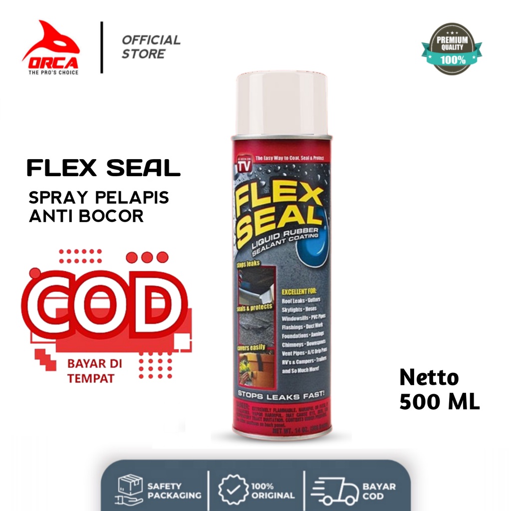 BUY 1 GET 1 FLEX SEAL Spray Anti Bocor Spray Pelapis Atap Anti Bocor Rubber Sealant Spray 500ml penambal retakan