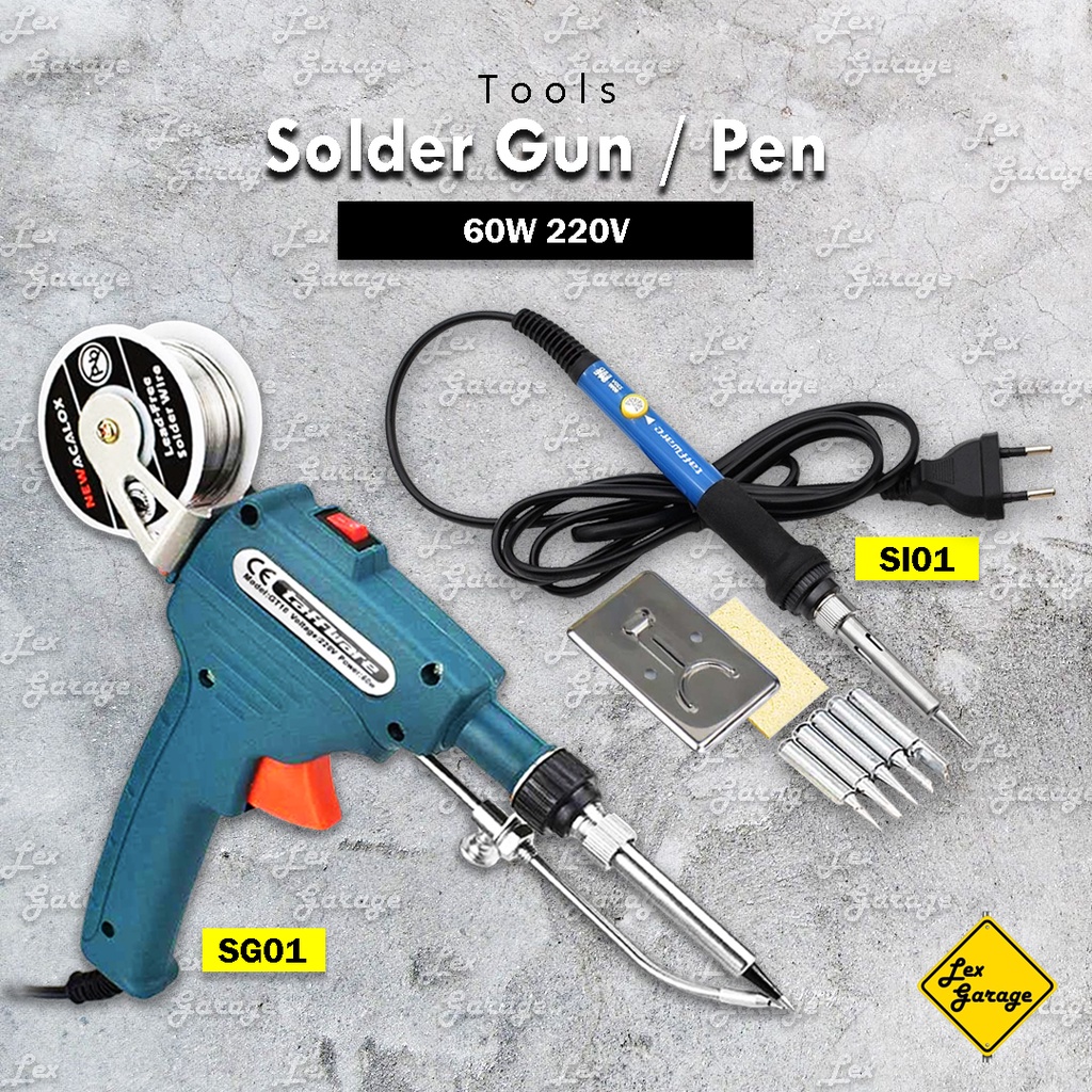 Solder Listrik Tembak 60 Watt Timah Otomatis Iron Automatic Tin Gun