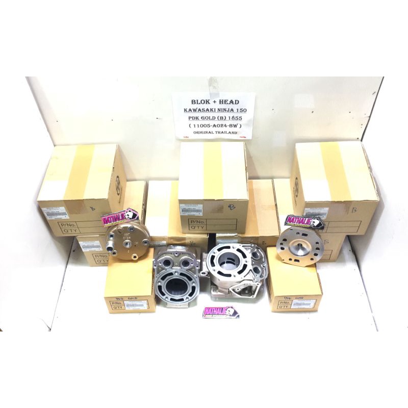 BLOK DAN HEAD KAWASAKI NINJA 150 PDK GOLD (B) 1855 (11005-A024-BW) ORIGINAL THAILAND