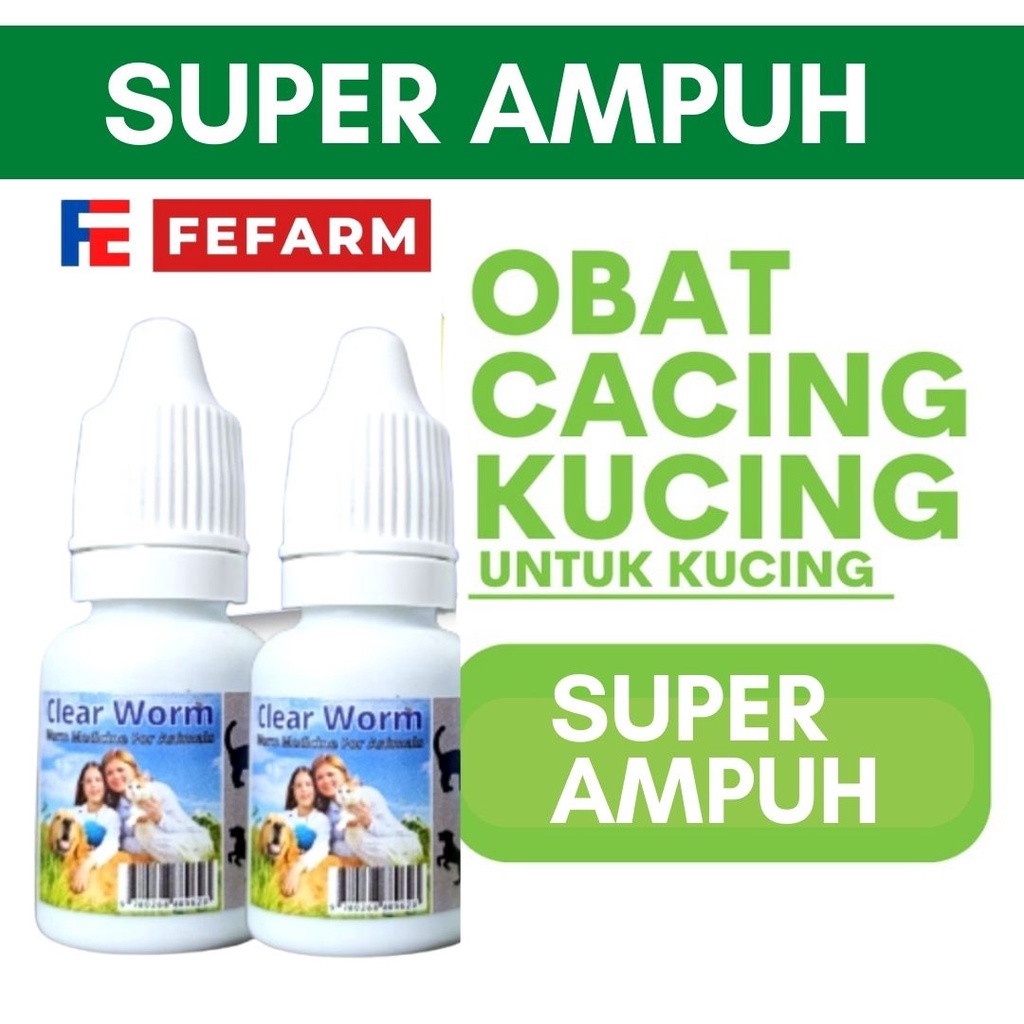 Obat Cacing Kucing Anjing Kelinci Clearworm FEFARM