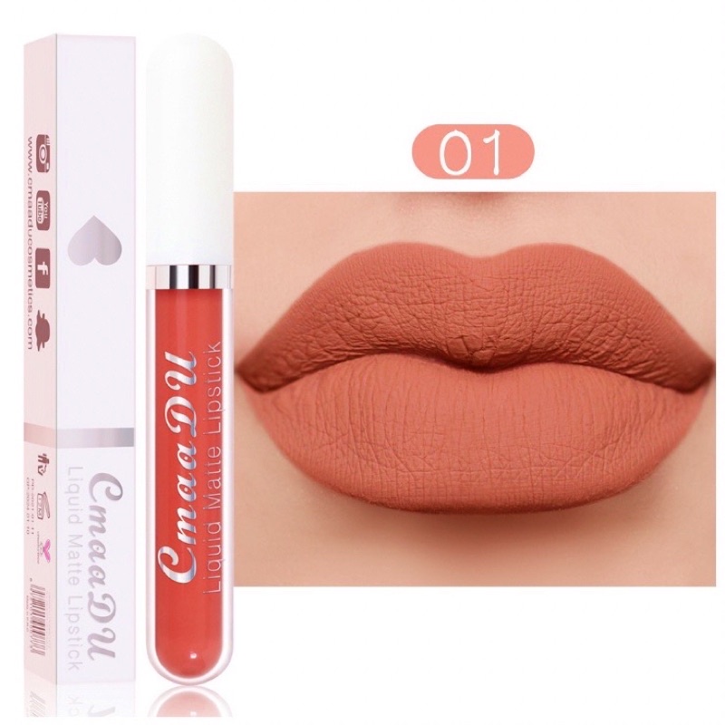 CMAADU BPOM Lipstik Liquid Matte Waterproof Long Lasting 18 Ultra Chic XX007