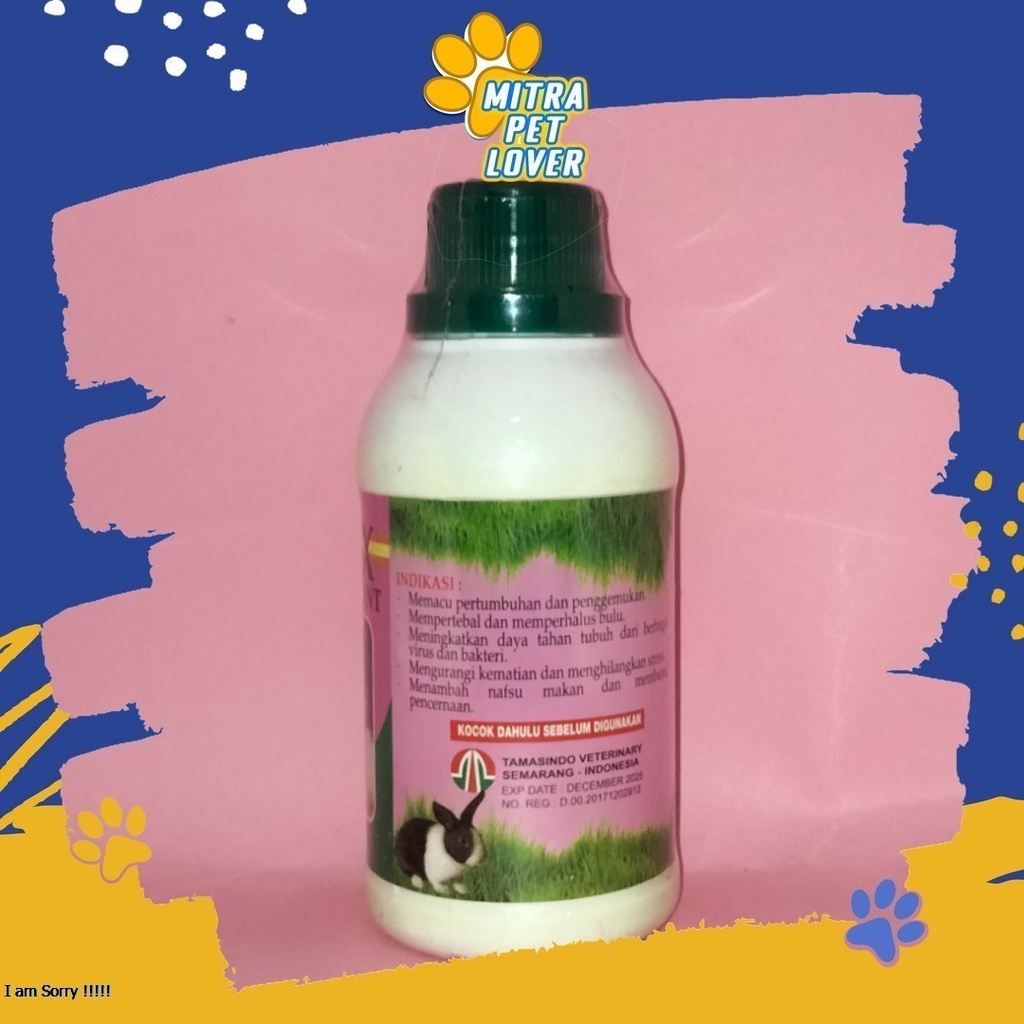 VITAMIN KELINCI SIRUP - TIREX LIQUID 250ML - SUPLEMEN KESEHATAN MENINGKATKAN NAFSU MAKAN RABBIT ATASI BULU RONTOK - MURAH ASLI GARANSI KUALITAS ORIGINAL - PET ANIMAL HEALTHCARE &amp; VETERINARY TAMASINDO OBAT KESEHATAN &amp; VITAMIN TERNAK HEWAN MITRAPETLOVER