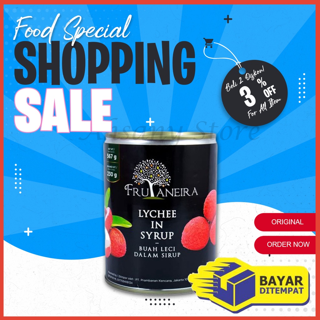 

Buah Leci Frutaneira Lychee In Syrup Kaleng 567gr