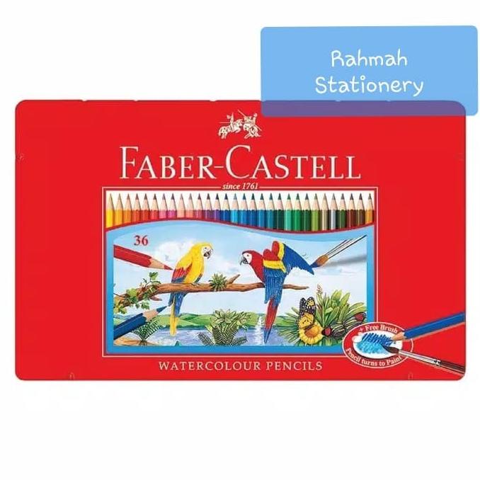 

Faber-Castell Watercolour pencils 36 tin case / pensil warna 36