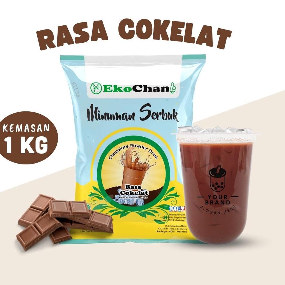 

☁ Bubuk Minuman Rasa Coklat 1kg EkoChan / Serbuk Minuman Instan Aneka Rasa / Powder Drink Chocolate Milkshake / Pusat bumbu ㅡ