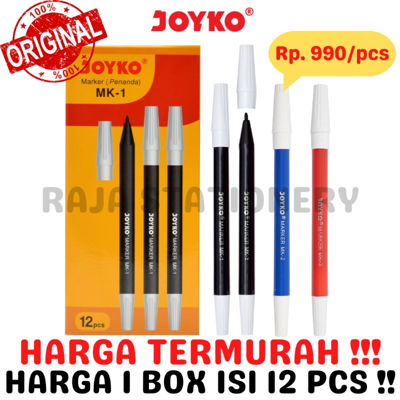 

TERMURAH !! JOYKO PAPER MARKER / SPIDOL HITAM BIRU MERAH KERTAS JOYKO KECIL PENANDA PEN MIRIP PW-1A PW1A MURAH BERKUALITAS LUSIN [12 PCS]