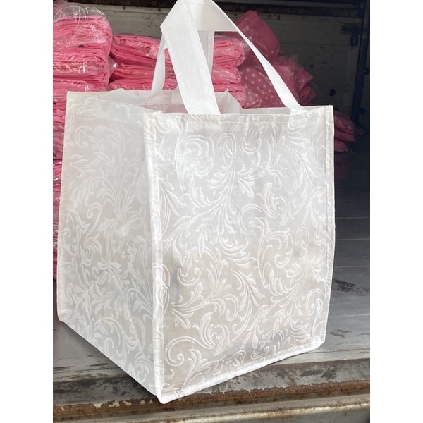 HARGA LUSIN ISI 12 BIJI-TAS HAJATAN EMBOS BOX NASI TEBAL 70 GSM ASLI BERTEKSTUR TIMBUL &gt; PREMIUM 22x22x30 pxlxt