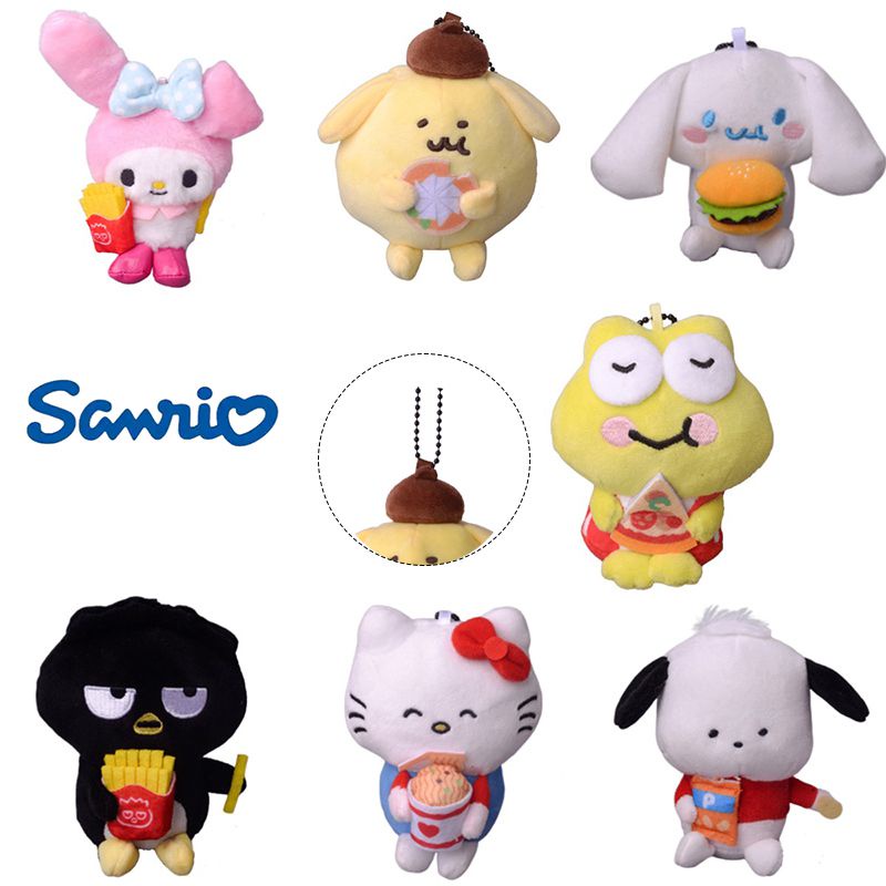 Lembut Sanrio Mymelody Plush Keychain Boneka Boneka Liontin Hadiah Anak