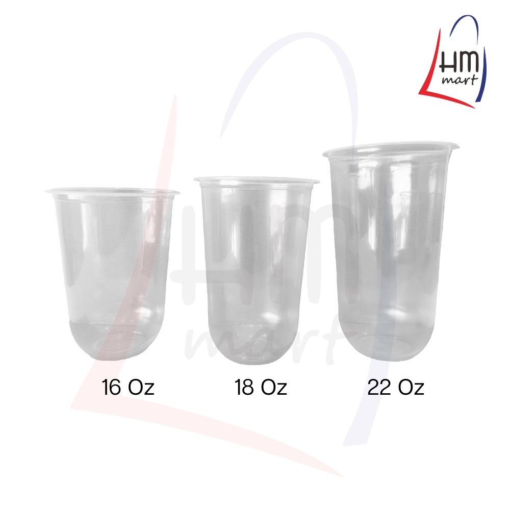 Gelas Oval 16 Oz Merak Gelas Boba Oval