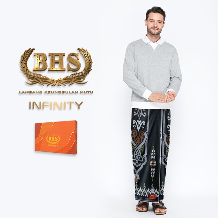 Sarung BHS Infinity Gold Motif PKE Hijau Olive