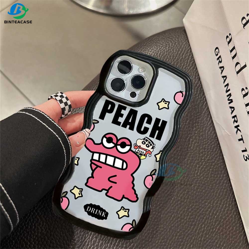 Realme C30 C31 C35 C35 C21Y C25Y RealmeC11 C25 C17 C15 C12 C3 C2 Realme 8i 7i 5 5i 6i 7 Pro Kartun Pink Buaya Tepi Melengkung Casing Handphone TPU Binteacase