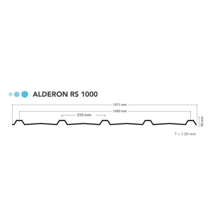 ALDERON RS 1000 TRIMDECK PUTIH ATAP UPVC SINGLE LAYER