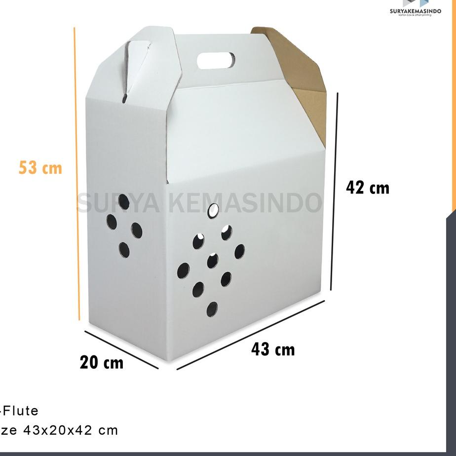 

Terlaris Box Ayam 43x20x42 (orip) Kardus/box/box ayam/kardus ayam/jago ㆊ