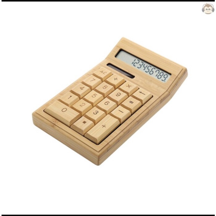 

PRODUK TERBATAS Kalkulator Bambu Kalkulator Unik Calculator Barang Unik 12 digit