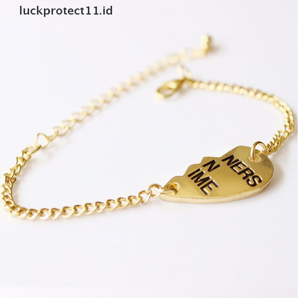 /Fashion Hot// Fashion// 2pcs Set Gelang Liontin Hati Belah Sahabat Selamanya Untuk Hadiah Persahabatan.