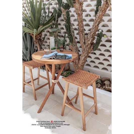 meja kursi set cafe aesthetic Lanawooden.id meja cafe minimalis meja cafe set meja console minimalis