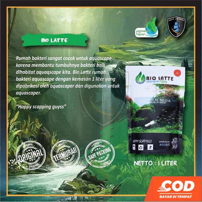 Bio Latte 1 Liter Rumah Bakteri Aquascape Pigment Hijau Aquair