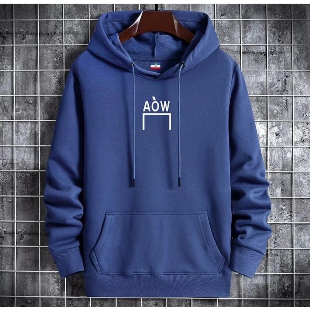 Hoodie Jacket AOW Sweater Pria Wanita Oversize Style Terkini Daily Korean Style Terbaru
