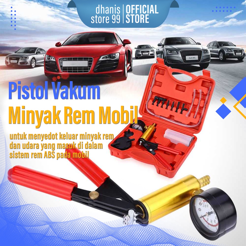 Vacuum Pistol Brake Bleeder Kit Bleeding Rem ABS Mobil Alat Pemompa Minyak Rem Mobil Cepat Mudah