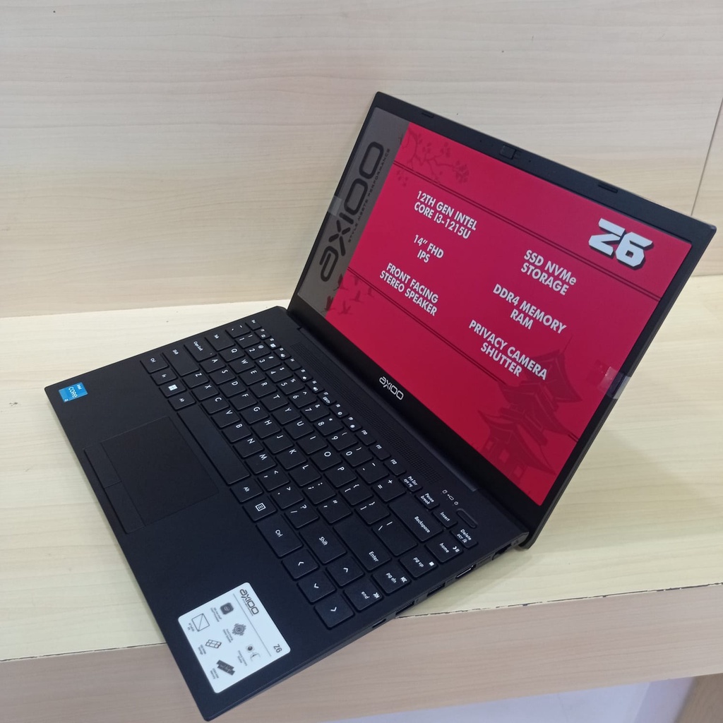 LAPTOP AXIOO MYBOOK Z6 METAL INTEL CORE I3 1215U RAM 8GB 256GB SSD FHD IPS BACKLIT WINDOWS 11