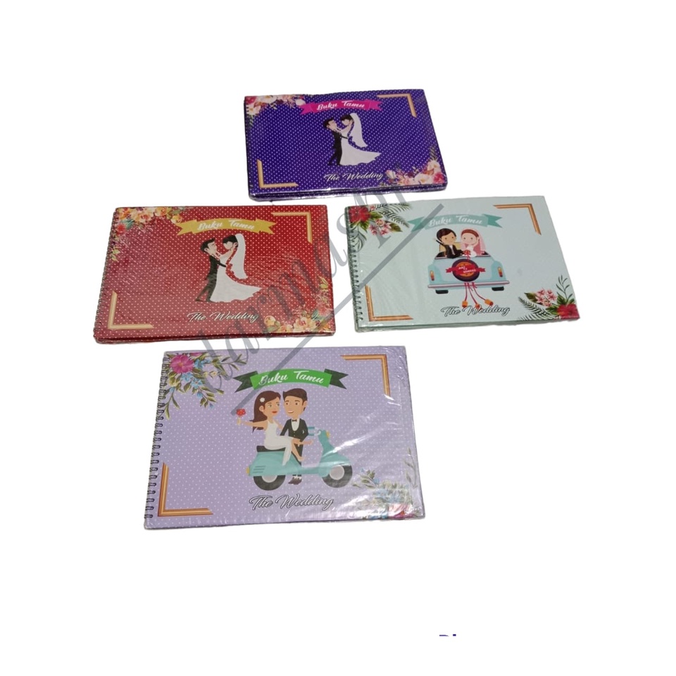 (isi 2 Buku) Buku Tamu Bunga Pastel Lucu Unik/Souvenir Hadiah Pernikahan