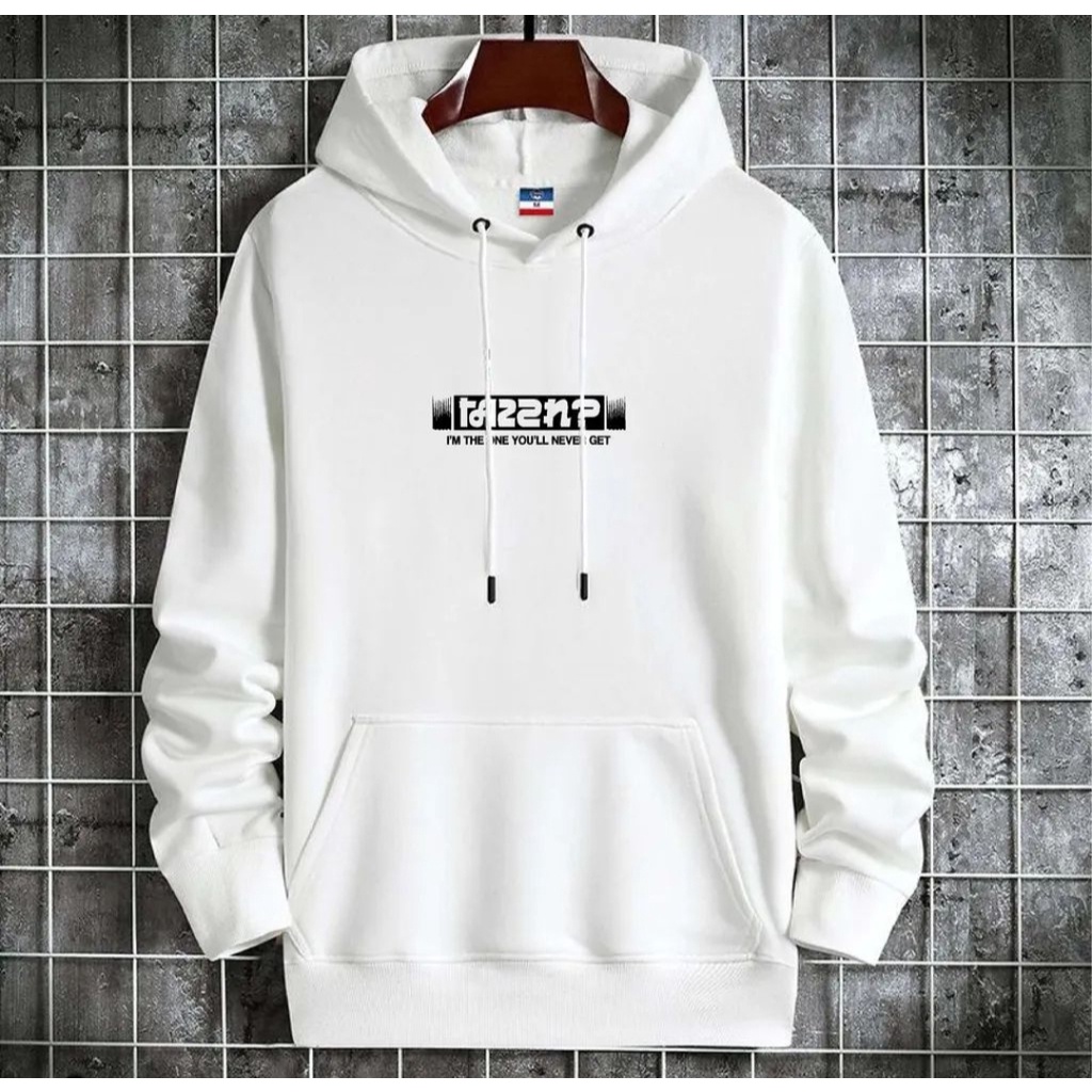 Sweater Pria Basic Oversize NEVER GAET Hoodie Atasan Outerwear Kasual Outfit Terkini Korean Fashion Musim Panas Dan Dingin