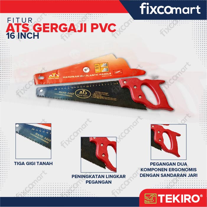 ATS Gergaji Kayu Gagang PVC 16 inch