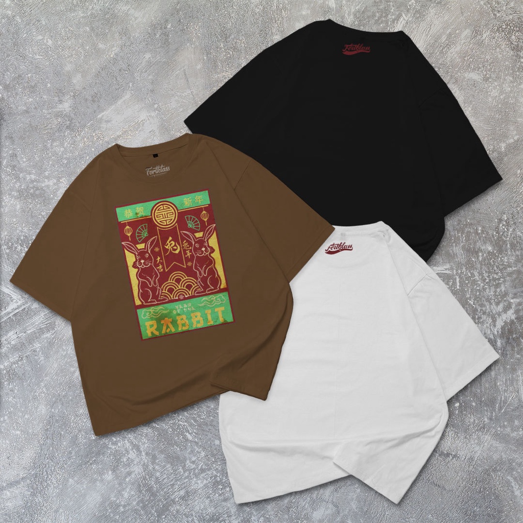 Risrus Apparel Vintage Kaos Imlek Kaos Oversize Pria Lengan Pendek Kaos Oversized Pria Kaos Jumbo Ka