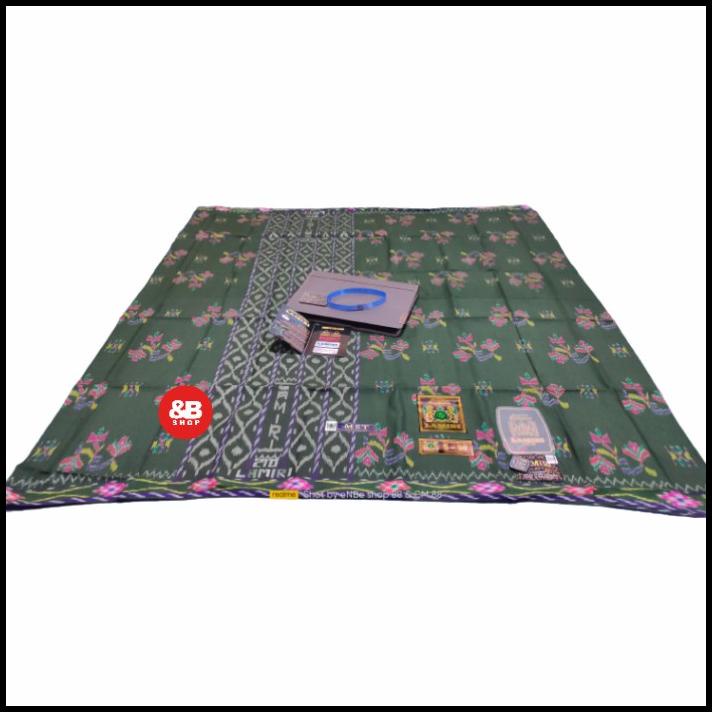 Promo Sarung Lamiri S90 Original Full Sutra Mst Mustamin Kembang Hijau Lumut