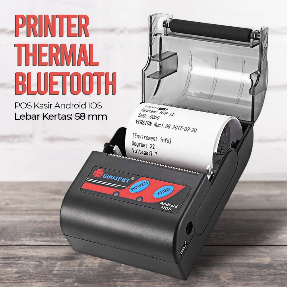 Bluetooth Thermal Receipt Printer 58mm - MTP-II - 3KPT01BK Black