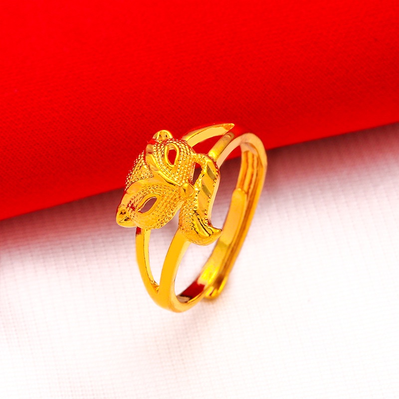 Goldkingdom Perhiasan Fashion Emas Asli Kadar 375Bangkok Aksesoris Ready Stock Set Kalung Gelang Cincin Rubah Wanita Dengan Finishing Buram Tersedia Untuk Tahan Lama Luntur