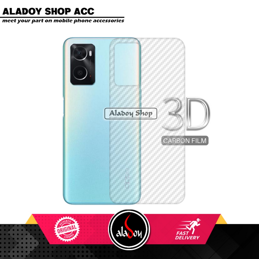 PAKET 3IN1 Anti Gores Blue Matte Anti Glare Oppo A76 + Tempered Glass Camera dan Skin Carbon